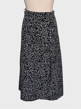 Shein Leopard Print A Line Midi Skirt